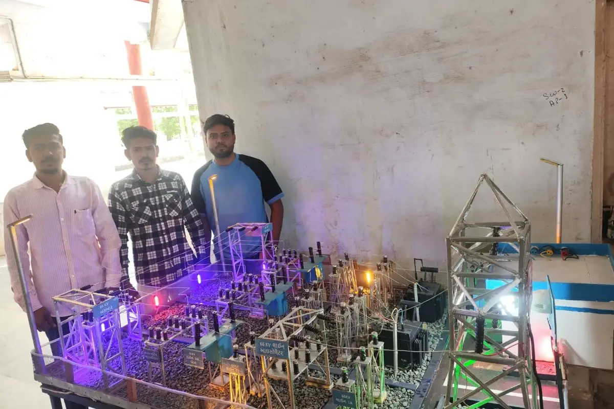 Working model of a 66 kV substation developed by students